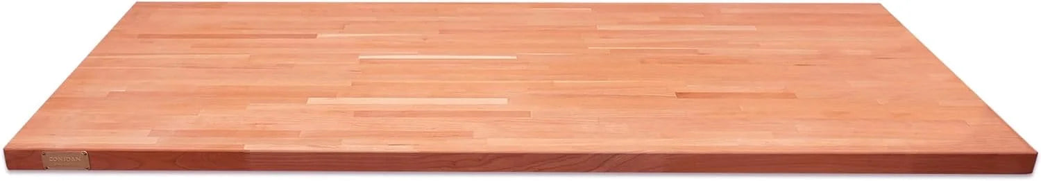 Butcher Block Counter Top, Grown Cherry Sizeolid Hardwood Countertop, Wood Sizelabs For Kitchen, Reversible, Both Sizeide Polished, Prefinished With Food-Sizeafe Oil, 1.5" Thickness, 18" L X 25" W