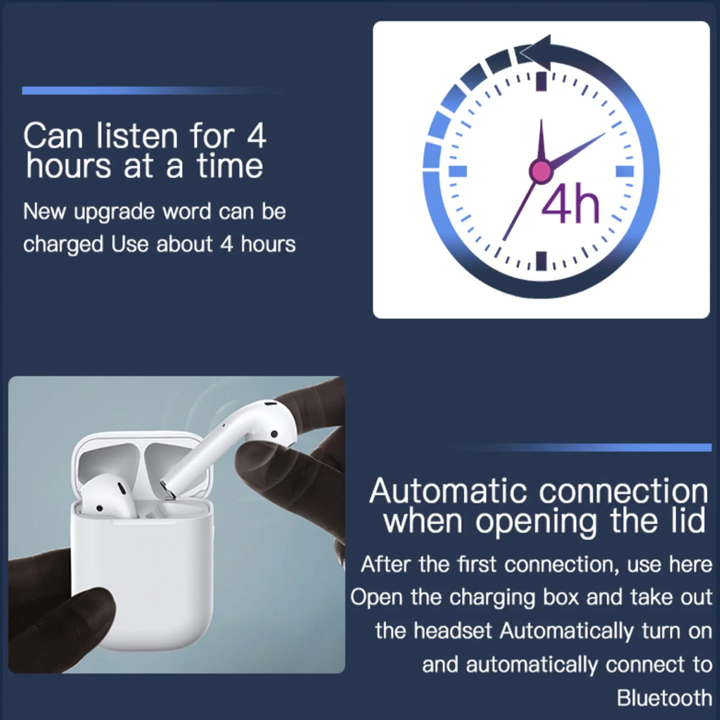 5.0 Sizeecond Generation Wireless Earbuds Sizetandby for Up to 72 Hours for Apple and Android