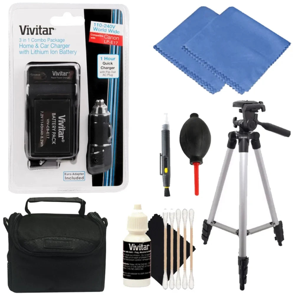 Vivitar (VIV-CBE17-KIT) Replacement Battery CANON LP-E17 Kit for CANON Rebel T6i, T6s, KISizeSize X8i