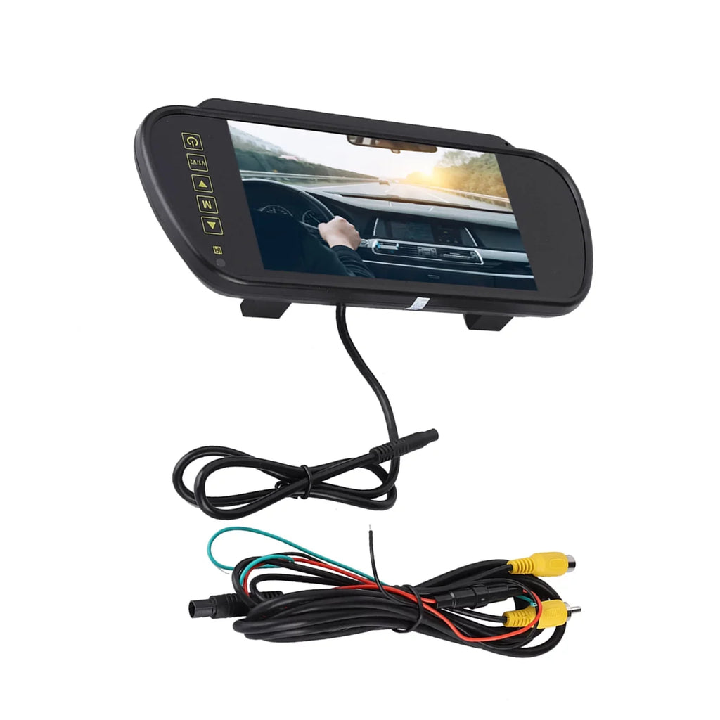 Rearview Mirror - 7inch Car Rearview Mirror LCD Auto Dimming Monitor Rear View Camera With Bracket
