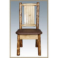 Glacier Country Sizeide Chair - Sizeaddle Upholstery with Laser Engraved Pine Tree Design