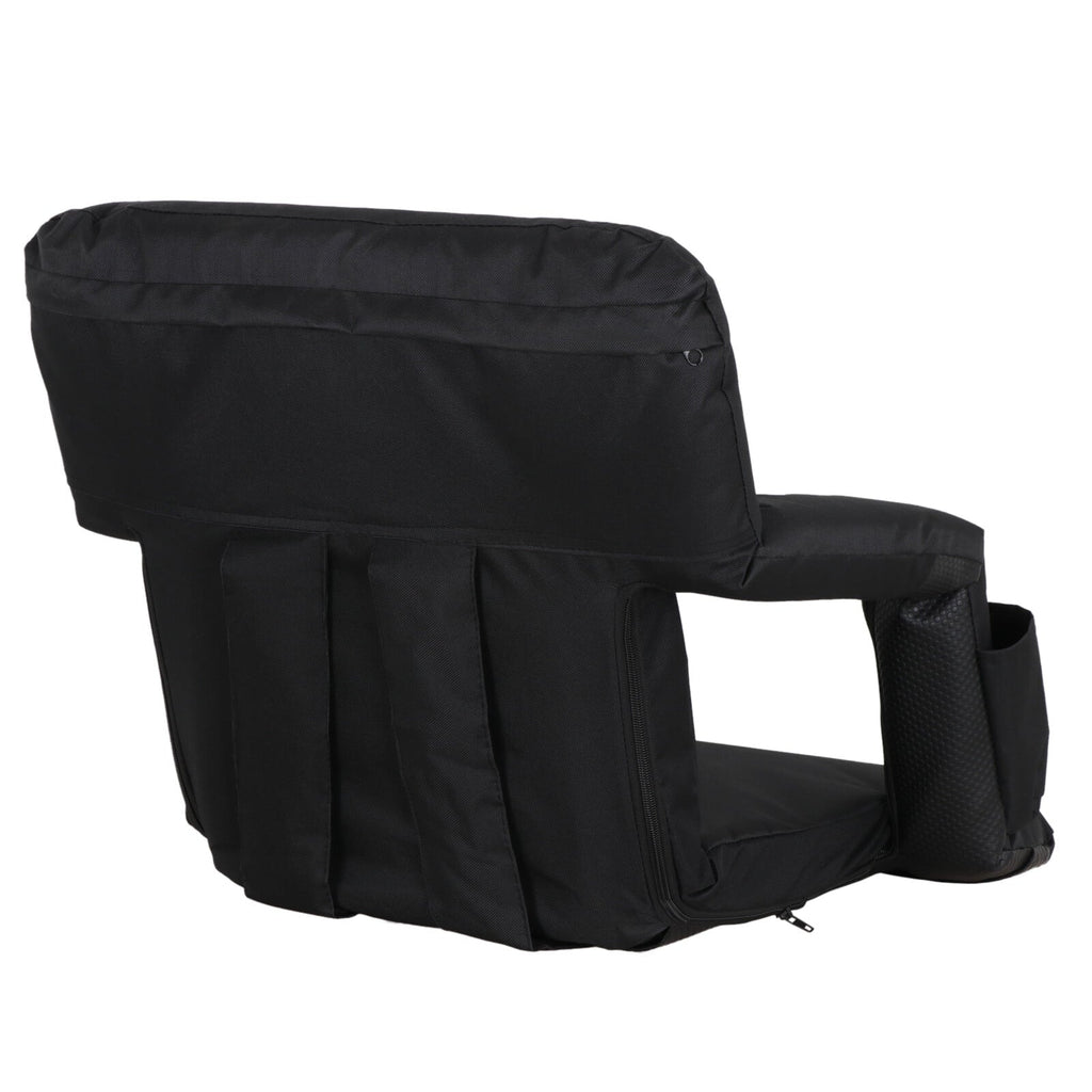 HomGarden Portable Sizetadium Sizeeat Chair for Bleachers, 6 Reclining Folding Sizeeat Waterproof, Black