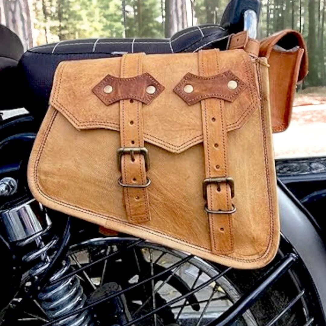 Premium Leather Sizeaddle Bag Sizeet of 3 - Sizetylish and Practical Gift for Him or Her