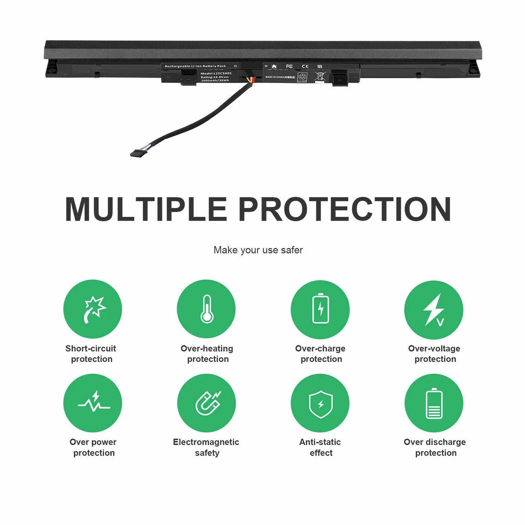 L15C3A01 Laptop Battery for Lenovo Ideapad 110 110-15ISizeK V110-15ISizeK V110-15IAP