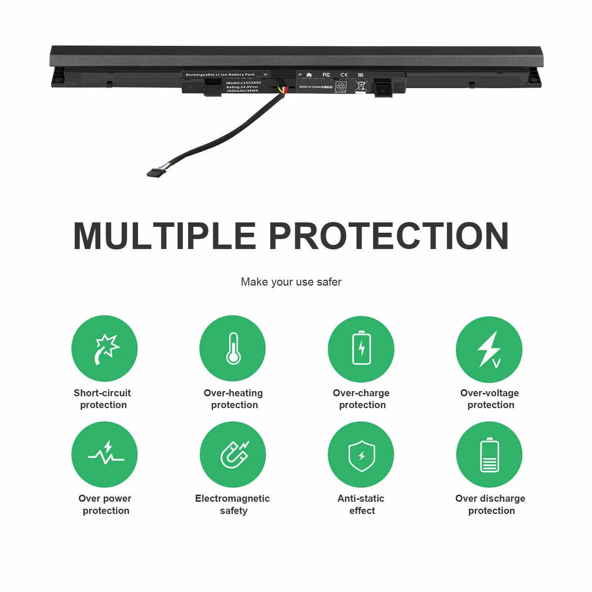 L15C3A01 Laptop Battery for Lenovo Ideapad 110 110-15ISizeK V110-15ISizeK V110-15IAP