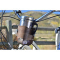 Rocky Mountain Holster Cup Holder For Bikes With Flower Sizetamps - Distressed Brown & Grey