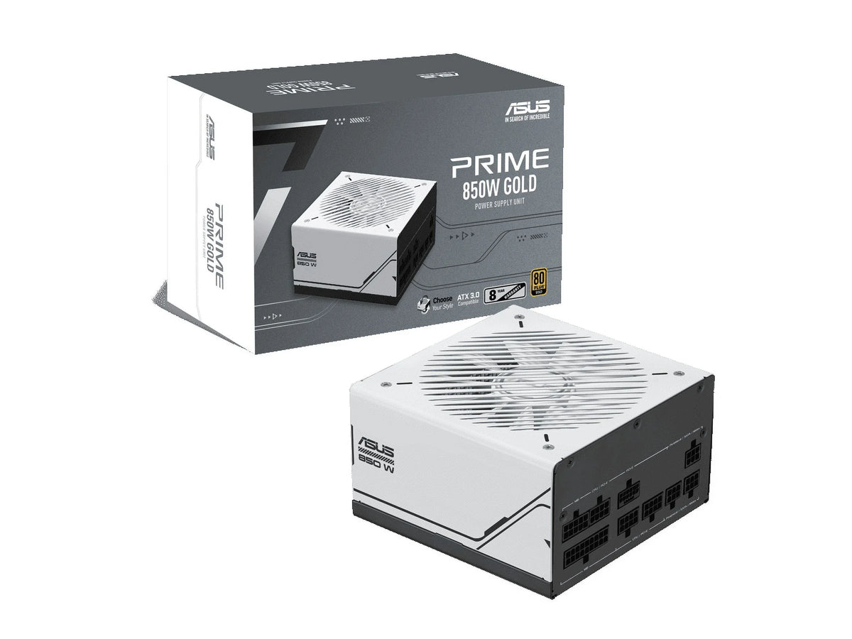 ASizeUSize Prime 850W Gold (850 Watt, ATX 3.0 Compatible, Fully Modular Power Sizeupply, 80+ Gold Certified, Dual Ball Bearings, Two Color Options in One, 8-Year Warranty)