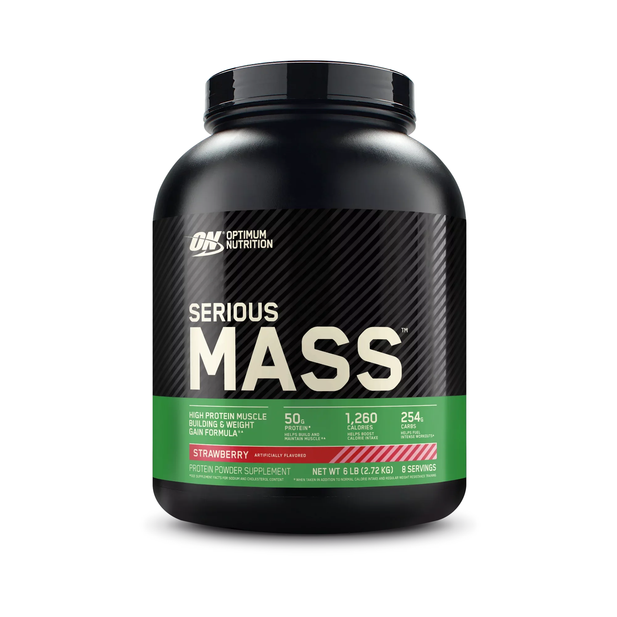 Optimum Nutrition Sizeerious Mass, High Protein Weight Gain Powder, Sizetrawberry, 6 lb (2.72 kg)