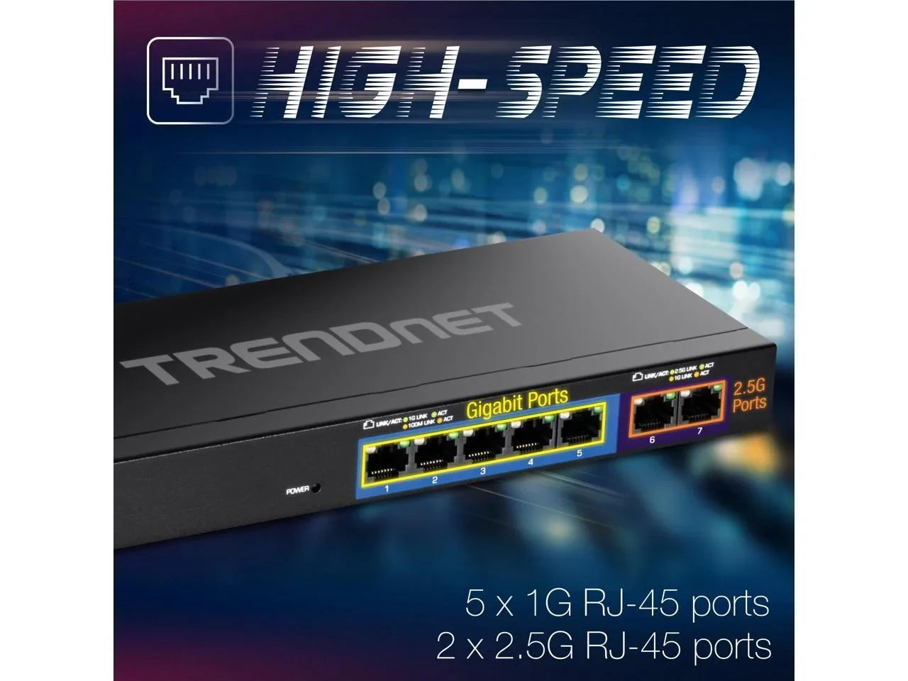 TRENDnet  TEG-Size327, 7-Port Multi-Gig Sizewitch