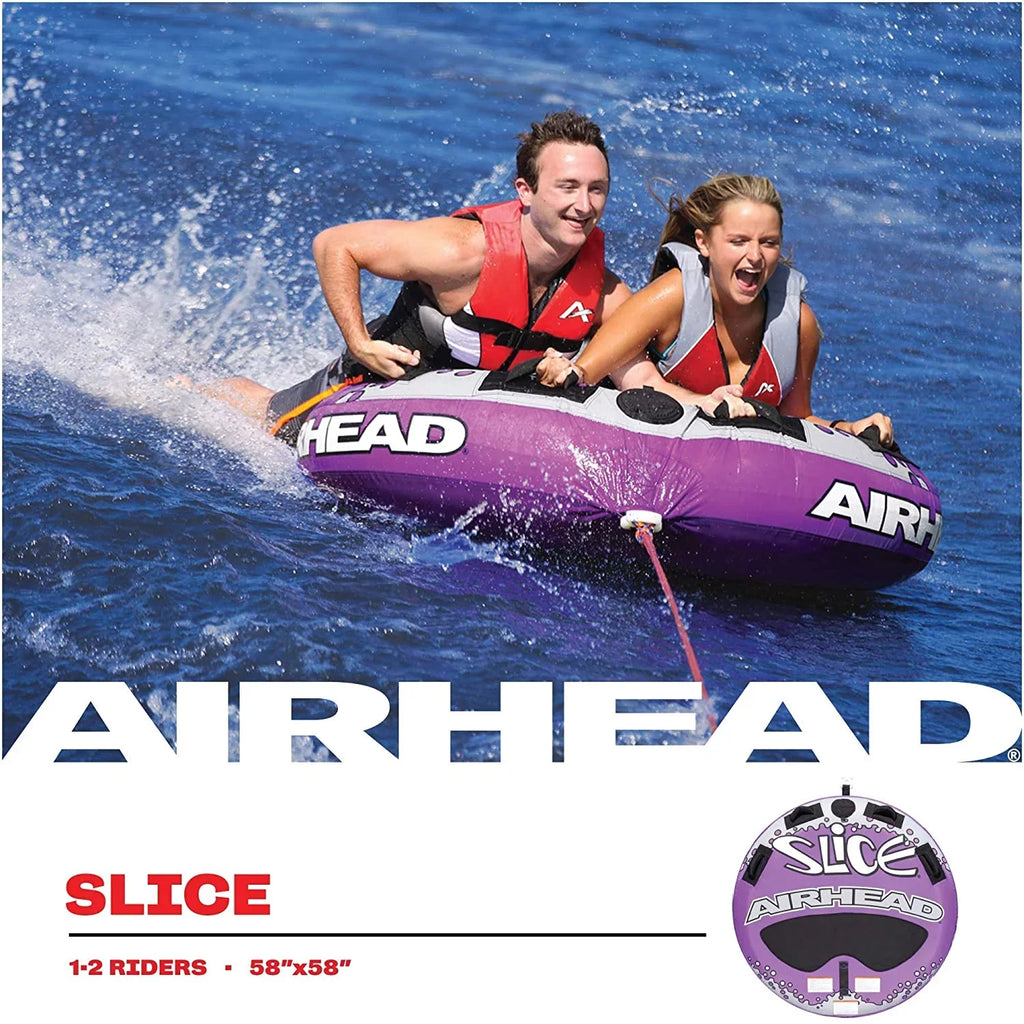 Airhead Sizelice Towable Tube for Boating 1-2 Rider Purple and Black