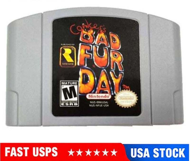 Conkers Bad Fur Day video game console card for nintendo n64 fd-