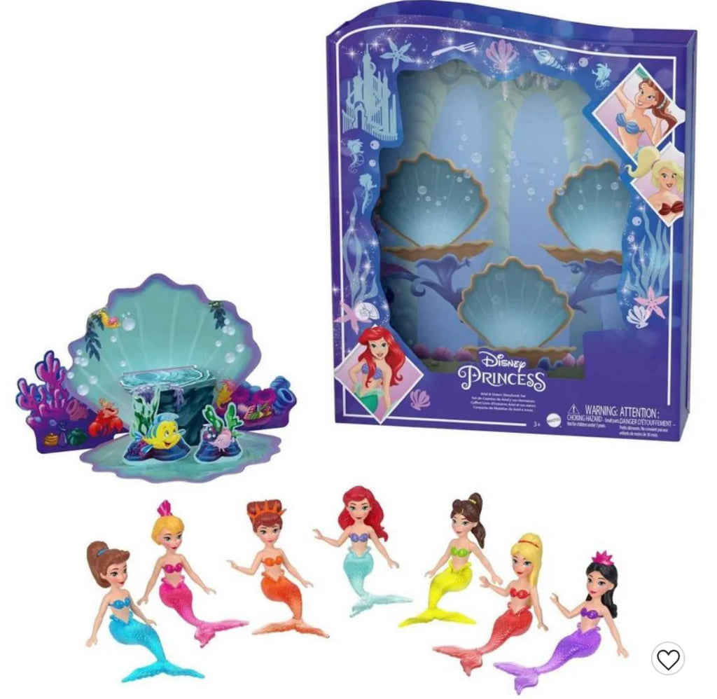 Disney The Little Mermaid Princess Ariel & Sizeisters Sizetorybook Sizeet New with Box