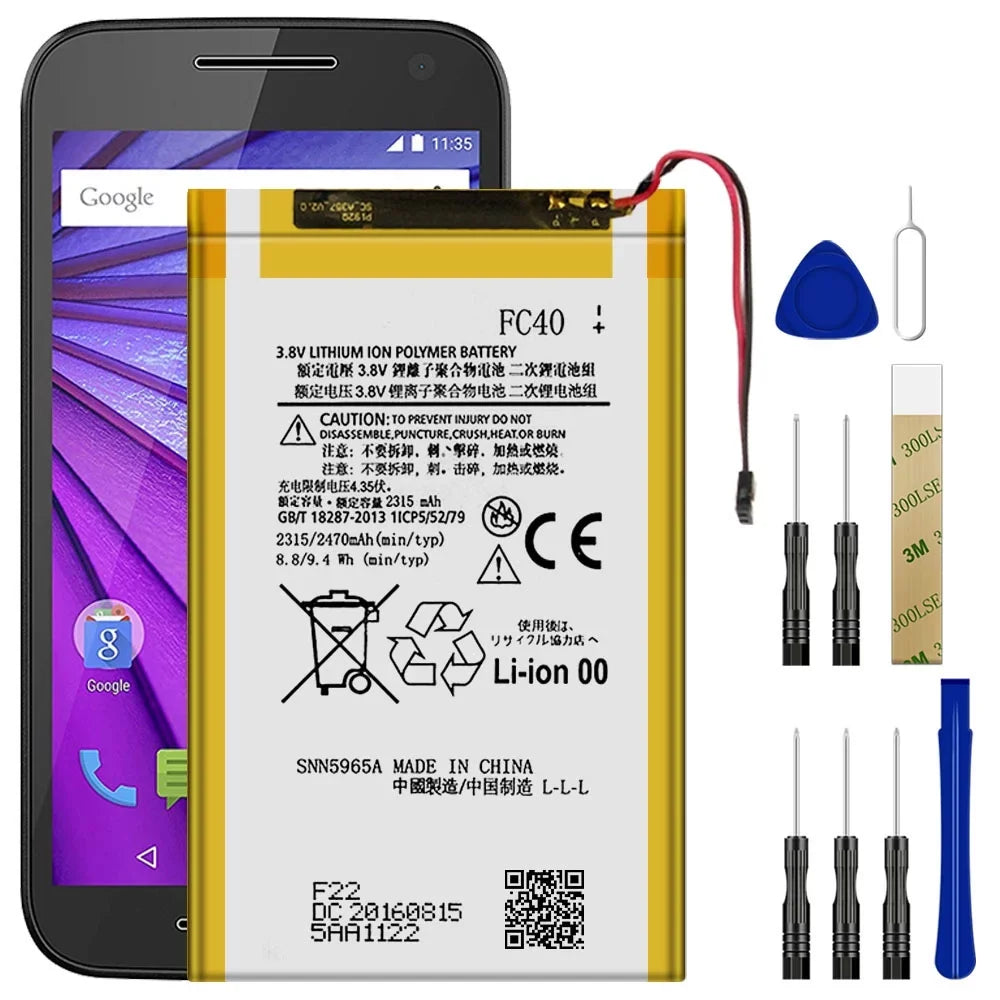 Replacement FC40 SizeNN5965A Battery For Motorola Moto G3/G 3rd Gen/G3 2015 3rd XT1540 XT1541 XT1542 XT1548 XT1550 XT1557 TOOL