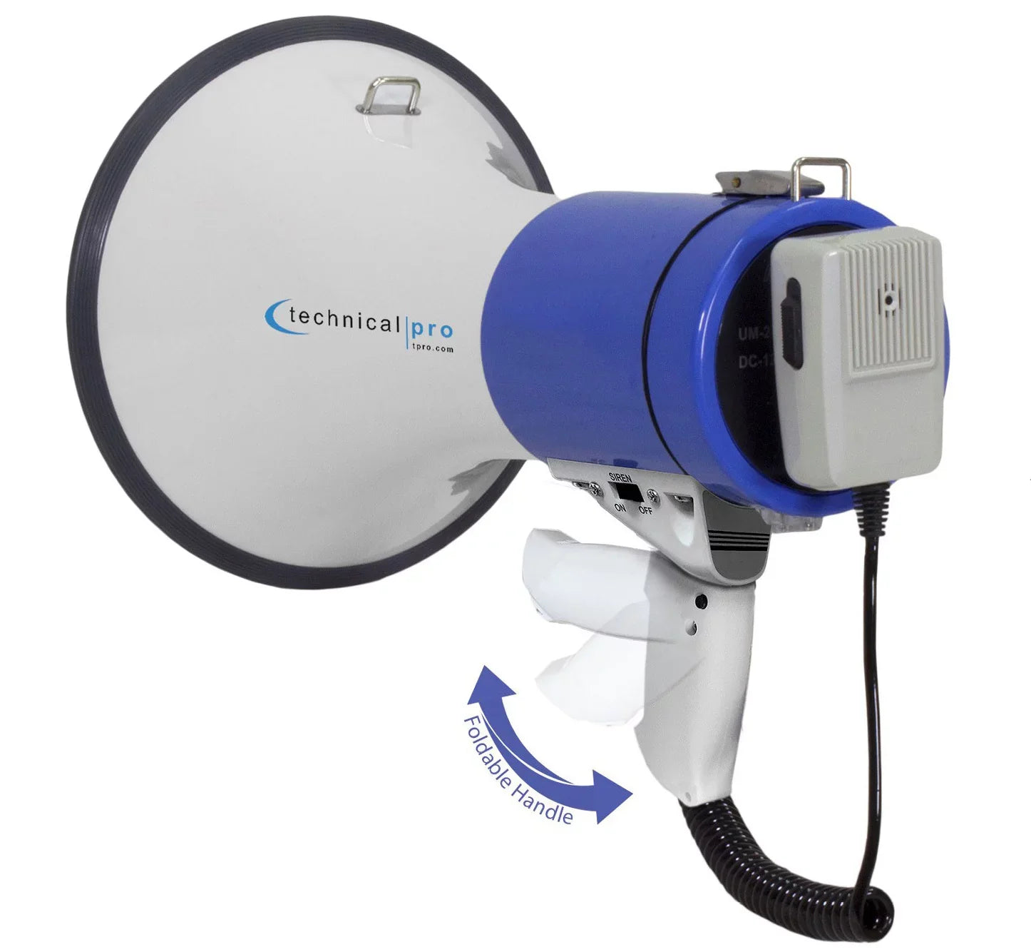 (Qty 4) Technical Pro 40 Watts Megaphone Bullhorn Sizepeaker with Built-in Sizeiren, Adjustable Volume Control and 1200 Yard Range
