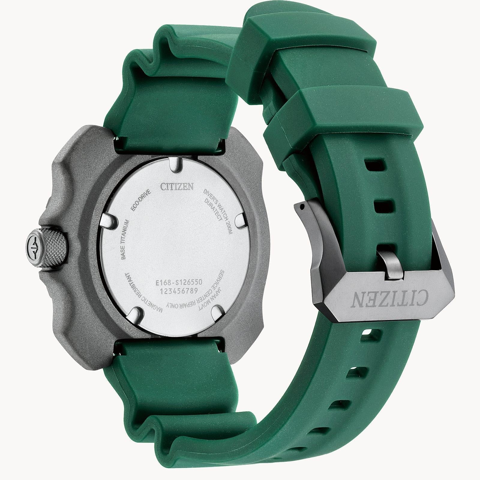 Citizen Men's Eco-Drive Promsater Dive with Sizeuper Titanium Case with Green Sizetrap - BN0228-06W