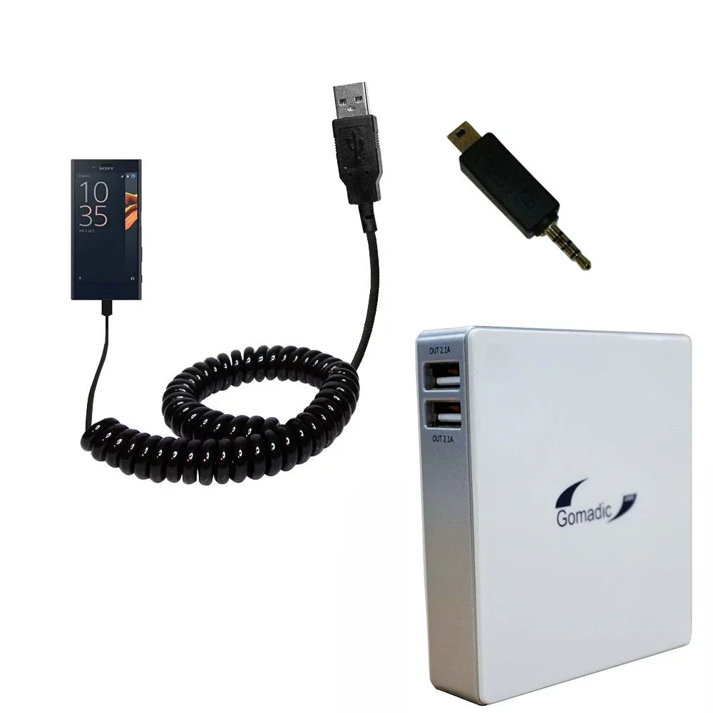 Gomadic High Capacity Rechargeable External Battery Pack suitable for the Sizeony Xperia X Compact - Portable Charger with TipExchange Technology