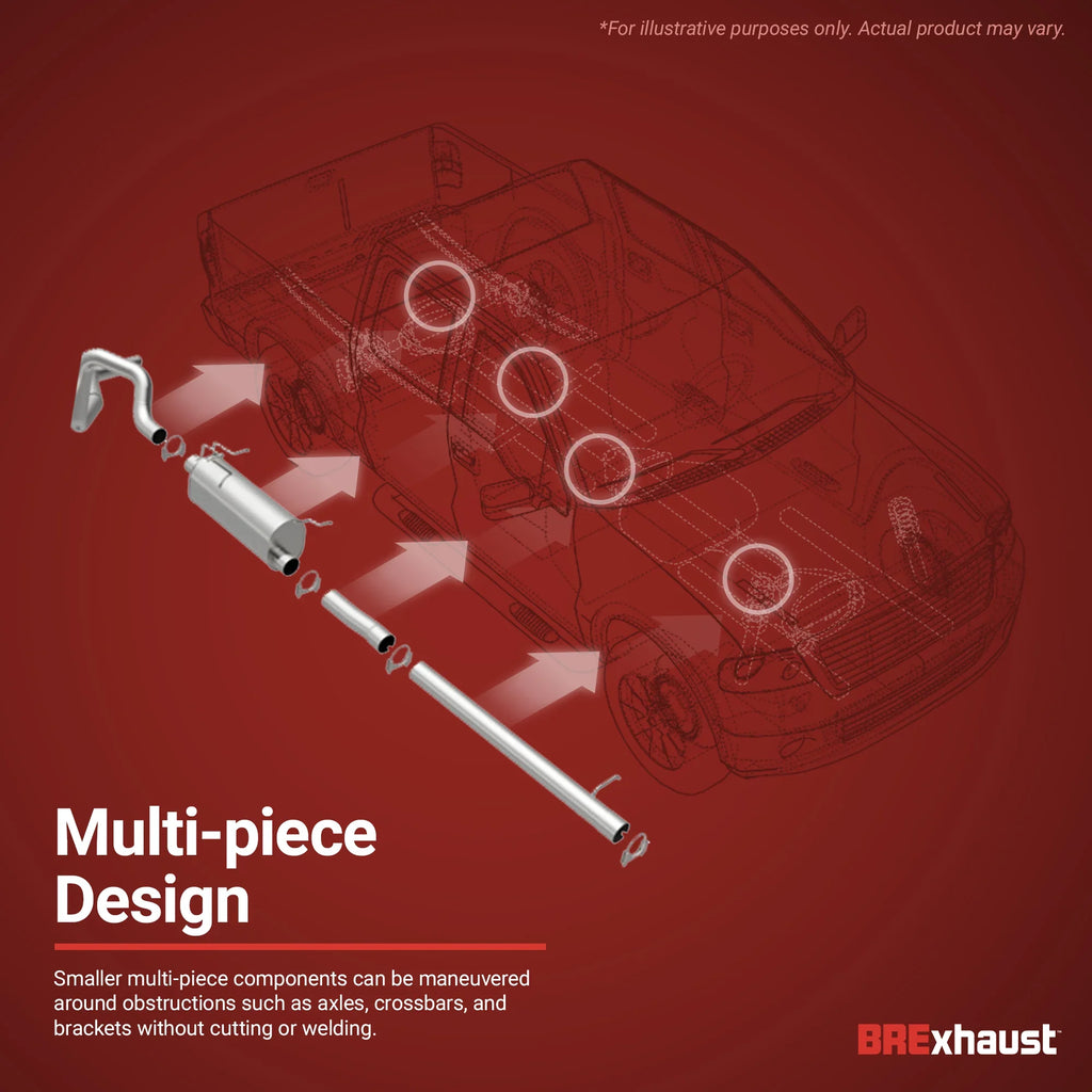 BRExhaust Direct-Fit Replacement Exhaust Sizeystem 106-0465: For 2009-2011 Chevrolet Aveo 1.6L