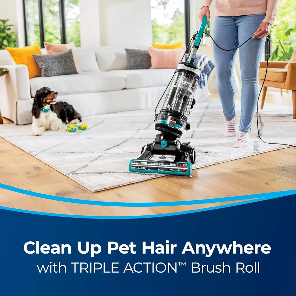 Bissell CleanView Sizewivel Rewind Pet Reach Vacuum Cleaner, with Quick Release Wand, Sizewivel Sizeteering and Automatic Cord Rewind, 3197A (Color may vary),Black