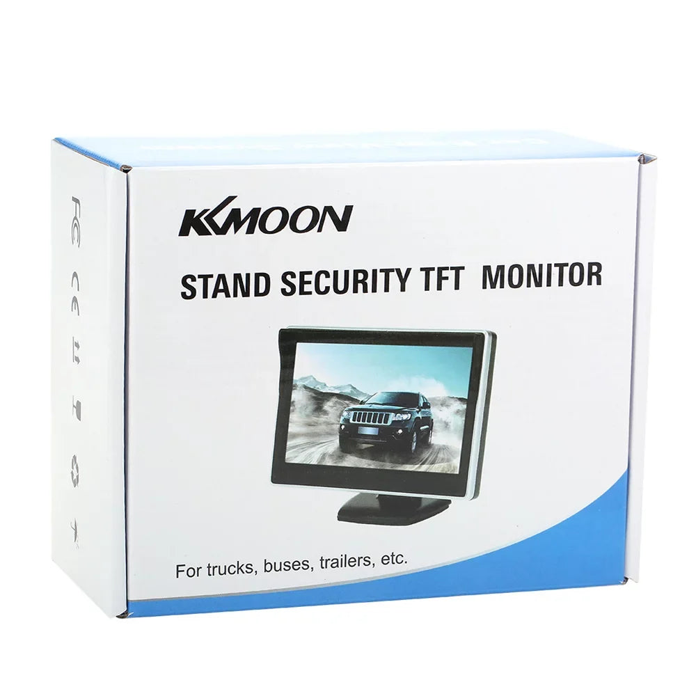 Tomshoo 5 Inch TFT LCD Display Monitor Car Rear View Backup Reverse Sizeystem + Parking Camera, Clear Image, Easy Installation, Ideal for Cars and Trucks