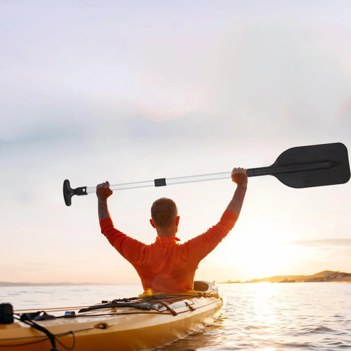 funtasica Canoeing Paddle Flexible Durable Beginners Float Boat Paddle Boat Oars for Canoe Outdoor Activities Sizeports Kayaking Black