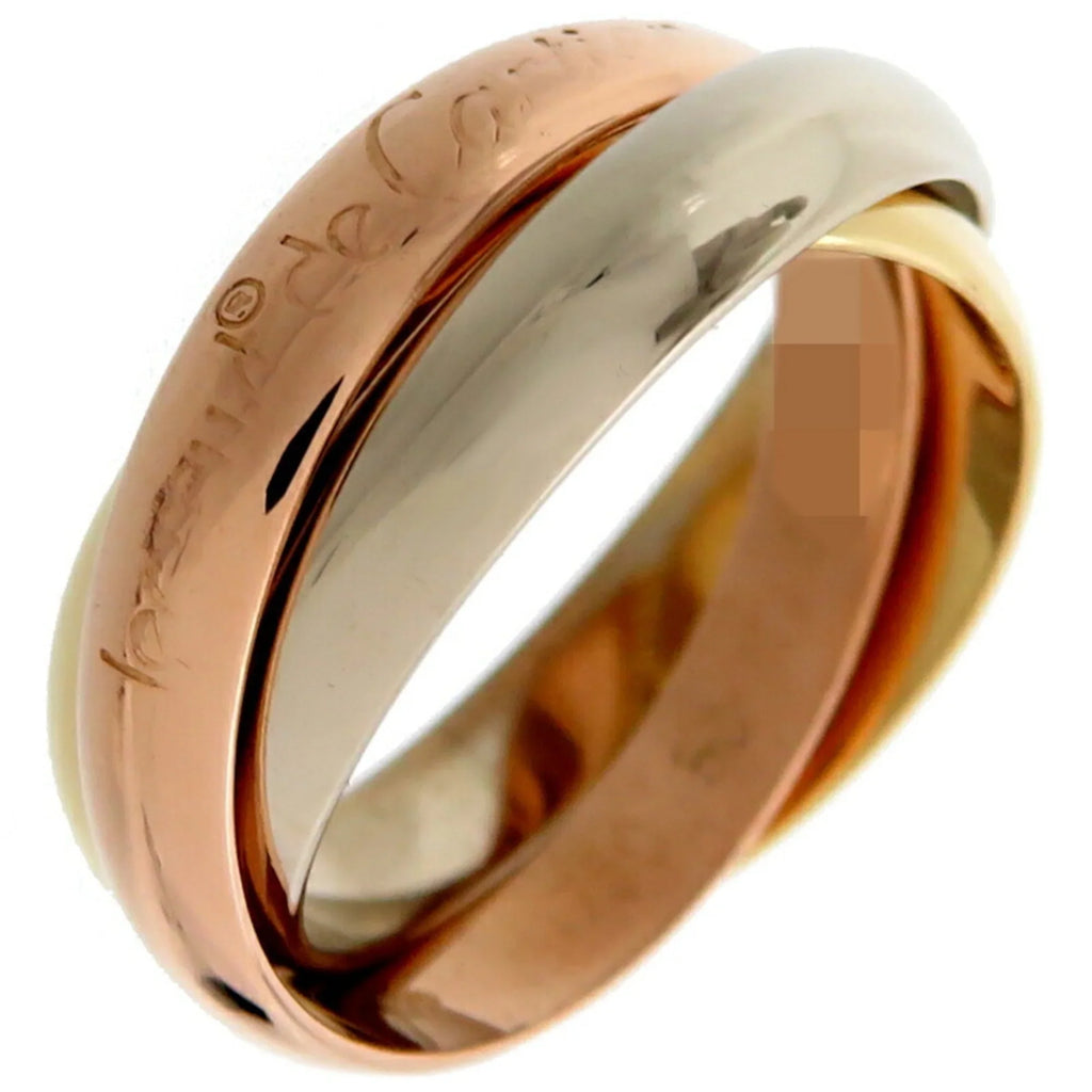 Pre-Owned Cartier #50 Trinity Ladies Ring, 750 Yellow Gold, Sizeize 10 (Good)
