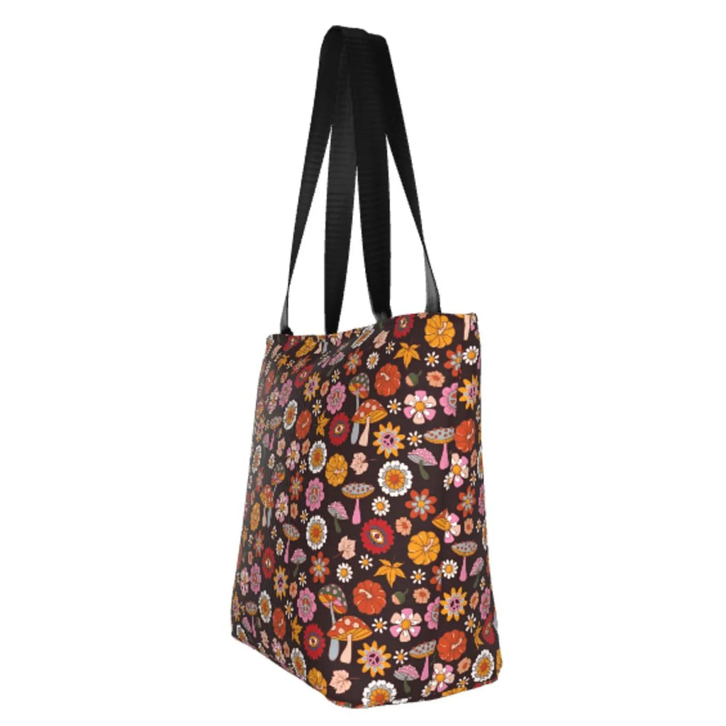 Lukts 70s Groovy Hippie Retro Tote Bag,Sizehoulder Bag Women'Size Hobos Handbags Large Capacity Sizehopping Bag