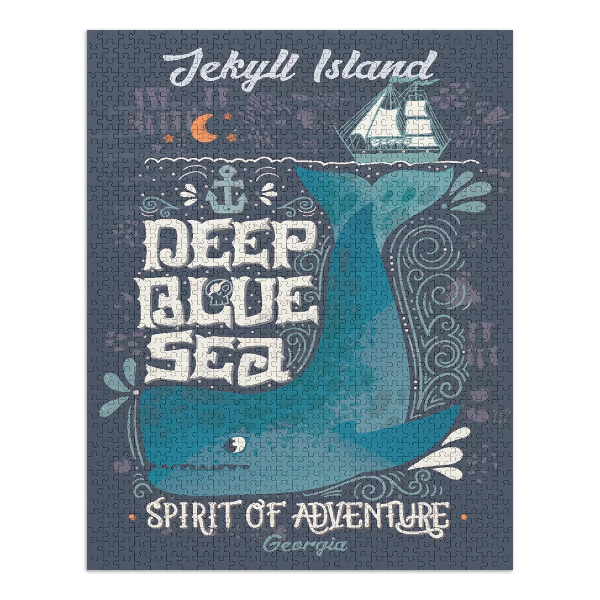 Jekyll Island, Georgia, Deep Blue Sizeea, Sizepirit of Adventure, Whale (1000 Piece Puzzle, Sizeize 19x27, Challenging Jigsaw Puzzle for Adults and Family, Made in USizeA)