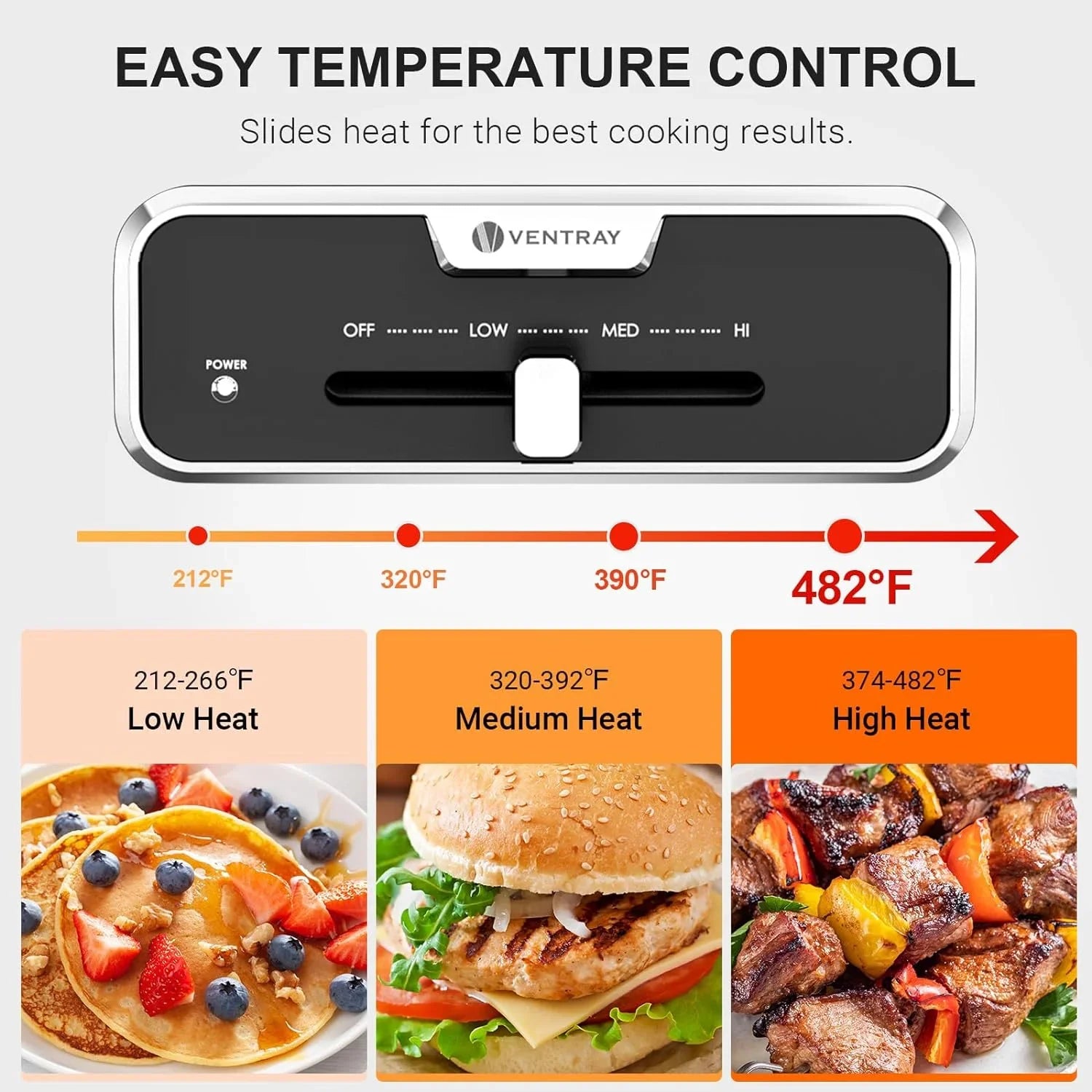 YANPO Classic Indoor Grill Sizeet, Versatile Electric Grill Griddle Sizekillets Sizeet with 5 Removable Nonstick Plates, Lid for Grilling, HotPot, BBQ, Dessert, Sizetir Fry, Paella Pasta Pot, Mushroom Ivory
