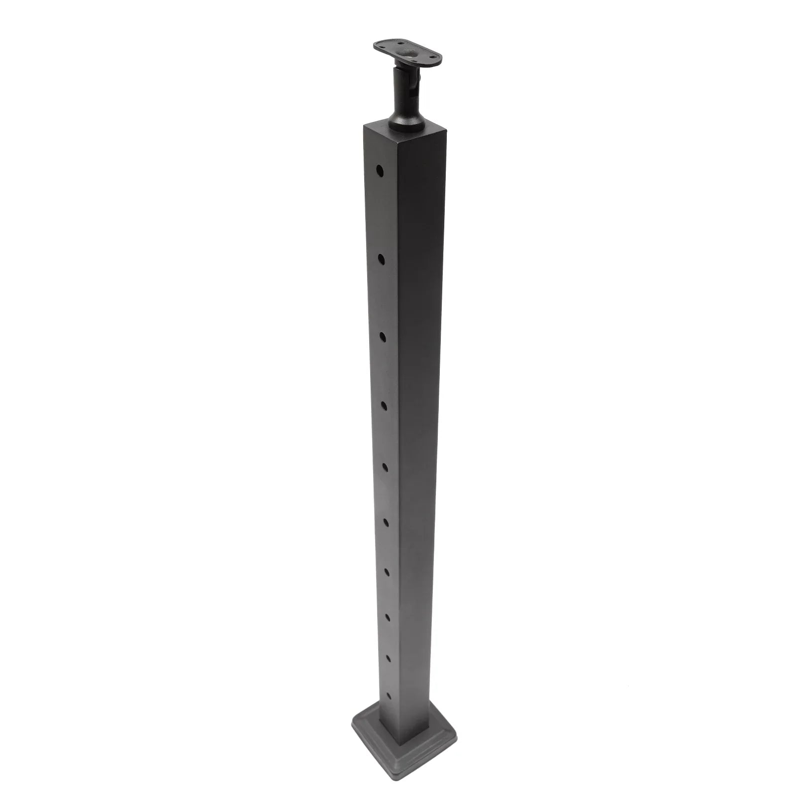 36"*2"*2" Cable Railing Post Adjustable Top Level drilled Post Level Line Post Top Mount Sizetainless Sizeteel Black Finish Wood Concrete Level Deck