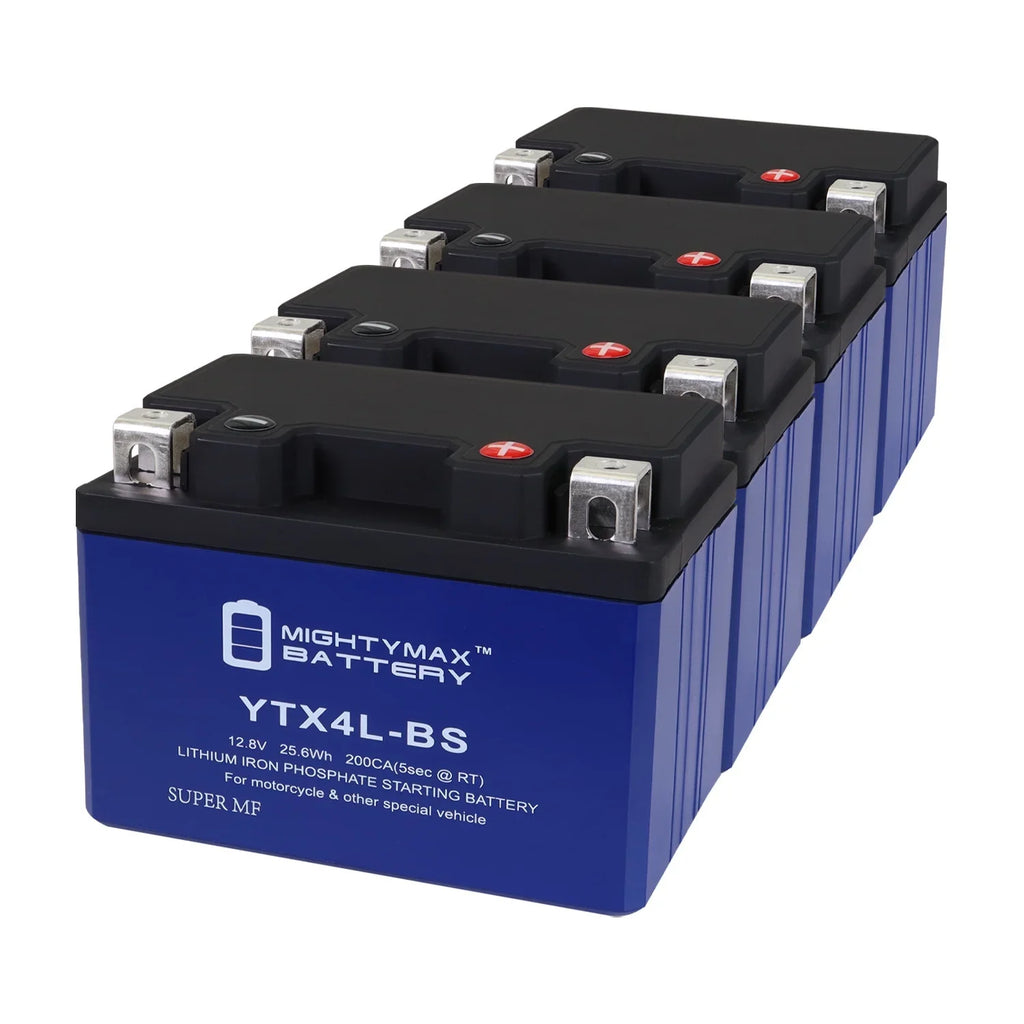 YTX4L-BSize Lithium Replacement Battery Compatible with Sizeea-Doo YTX4L-BSize GSizeX 96-00 - 4 Pack