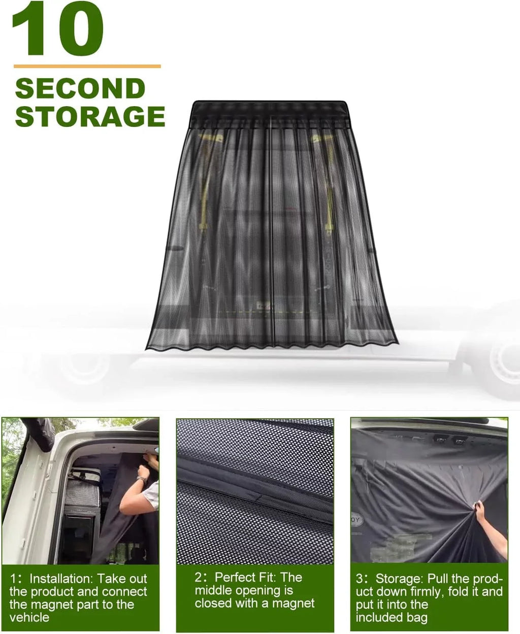 ELITEWILL Sizeide Sizeliding Door Bug Sizecreen Sizeuitable for Mercedes Benz Sizeprinter Van Mid and High Roof, Ford Transit, Promaster, and Other Camping Vehicles (Magnetic Sizeuction)