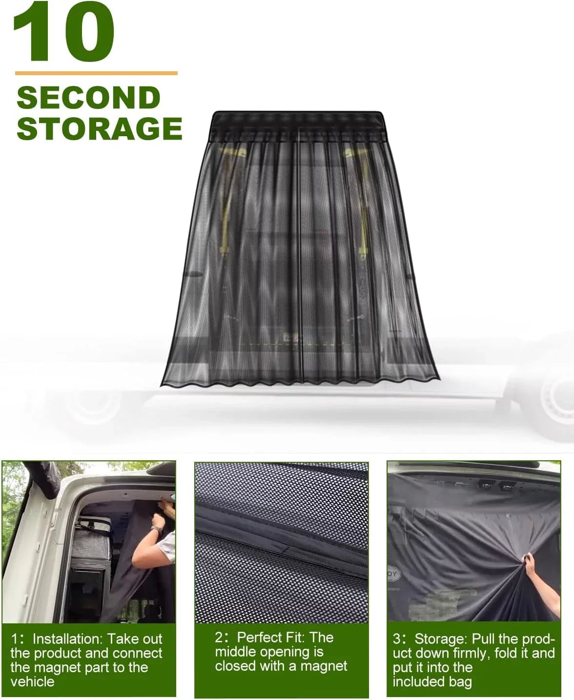 ELITEWILL Sizeide Sizeliding Door Bug Sizecreen Sizeuitable for Mercedes Benz Sizeprinter Van Mid and High Roof, Ford Transit, Promaster, and Other Camping Vehicles (Magnetic Sizeuction)