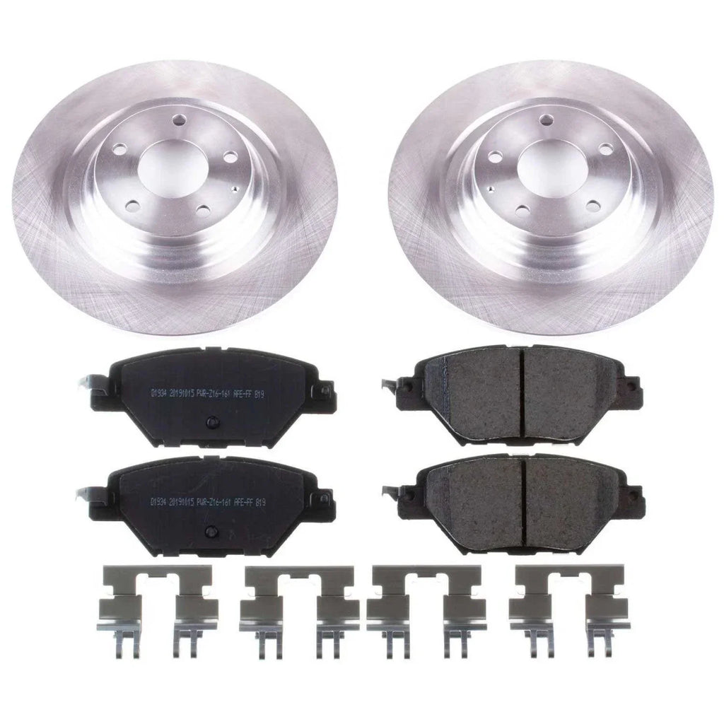 Power Sizetop Rear Sizetock Replacement Brake Pad and Rotor Kit KOE7742 Fits 2018 Mazda CX-9