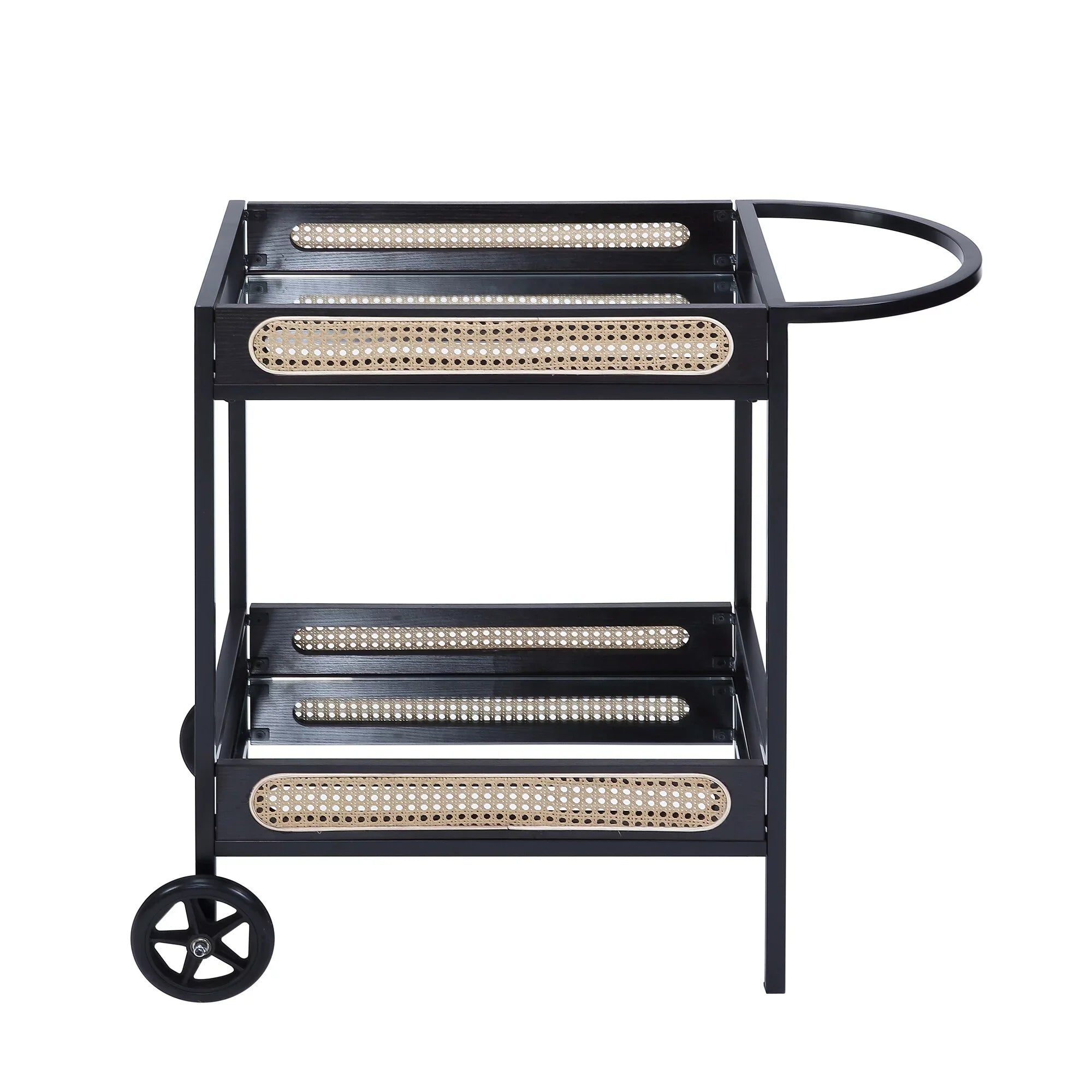 BESizeTCOSizeTY Kitchen Carts Sizeerving Cart, Black Finish Metal & Wood