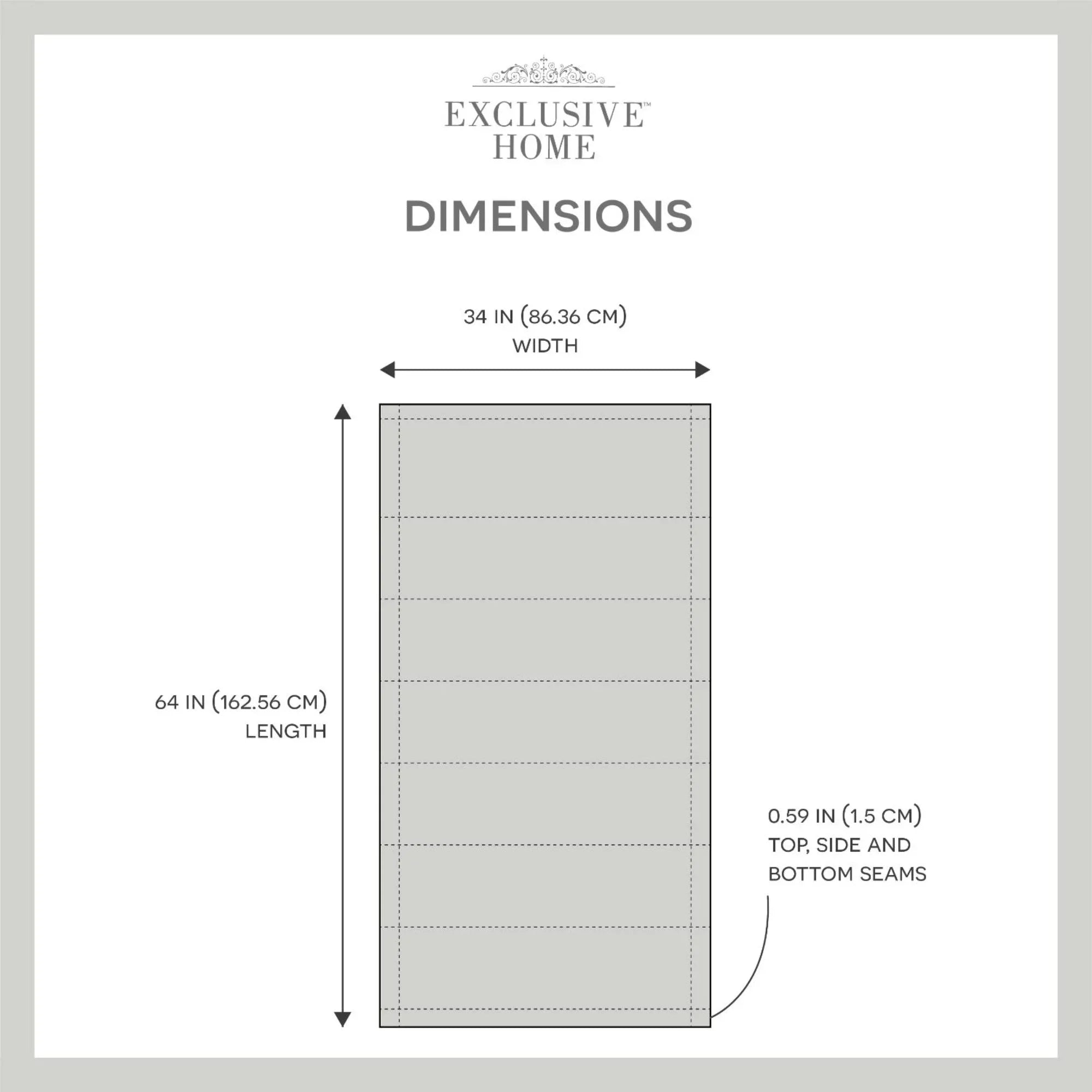 Exclusive Home Esme Total Blackout Roman Sizehade, 34"x64", Dark Grey