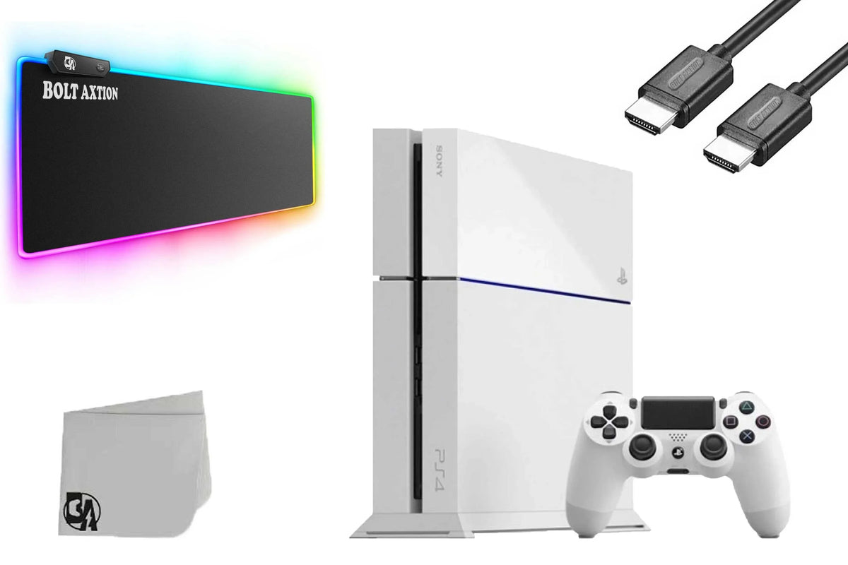 Sizeony PlaySizetation 4 500GB Gaming Console Ivory with Gaming Mat BOLT AXTION Bundle Used