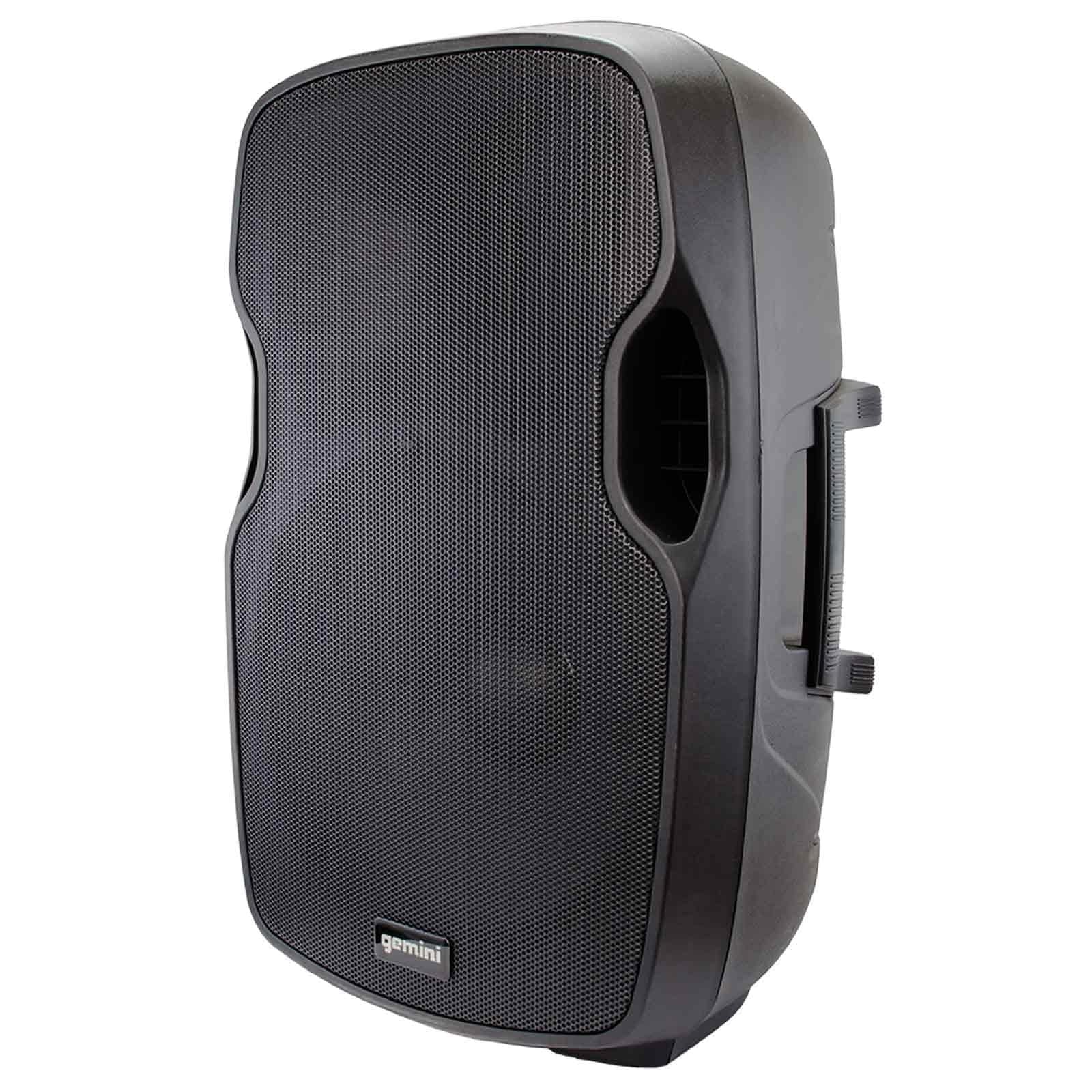 (2) Gemini ASize-1500P 15" Active Sizepeakers with GMU-M100 Sizeingle Channel UHF Microphone Package