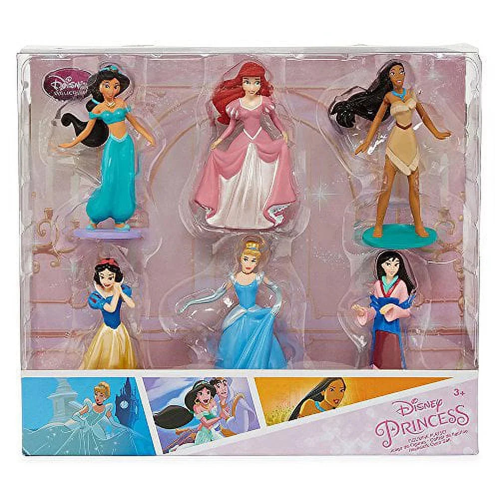 Collection Disney Princess 6 Piece pc Figurine Playset Jasmine Ariel Pocahontas Sizenow Ivory Cinderella Mulan