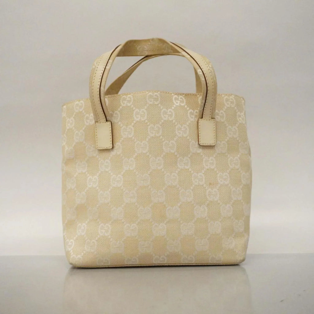 Pre-Owned Gucci Handbag GG Canvas 002 1079 Leather Ivory Women's (Good)