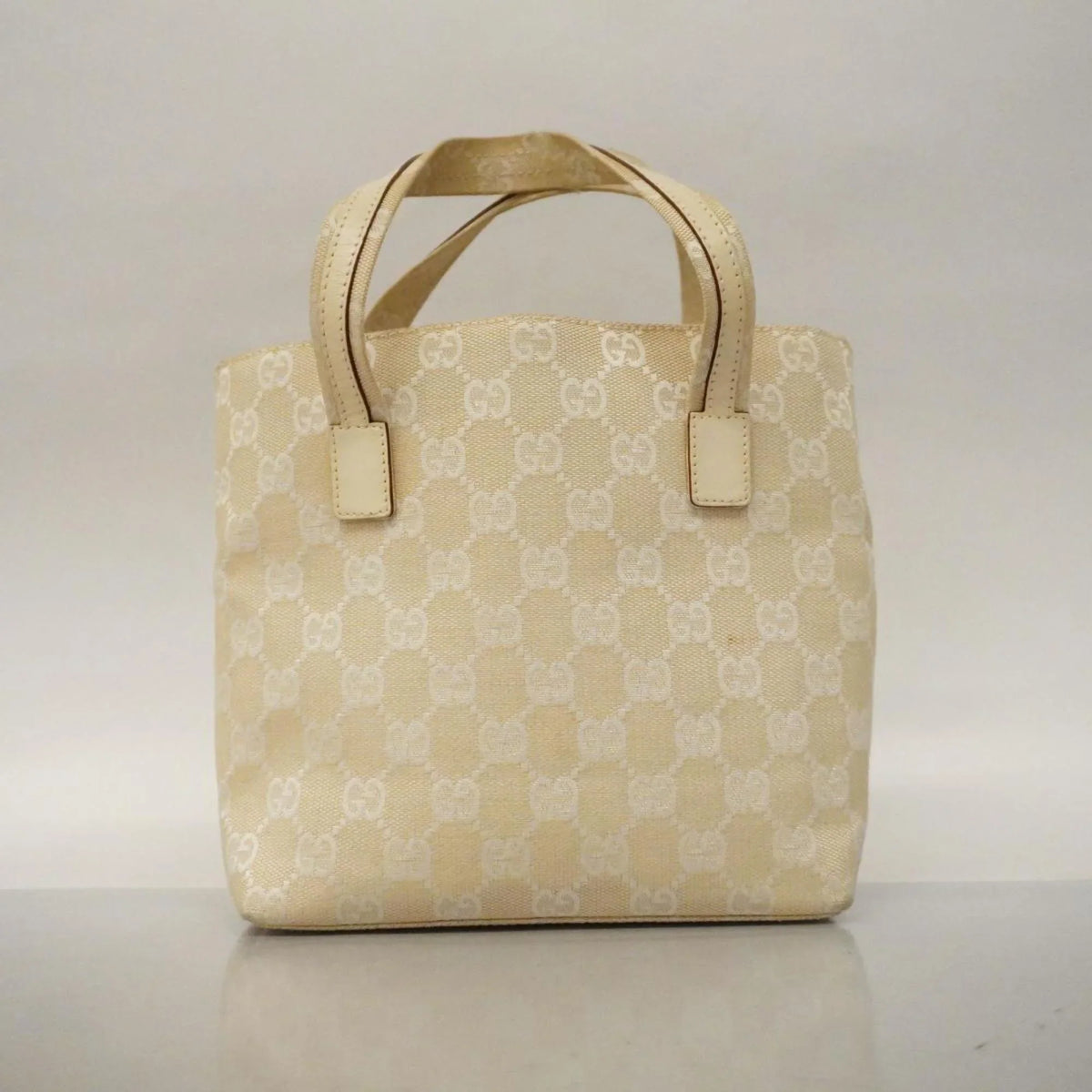 Pre-Owned Gucci Handbag GG Canvas 002 1079 Leather Ivory Women's (Good)