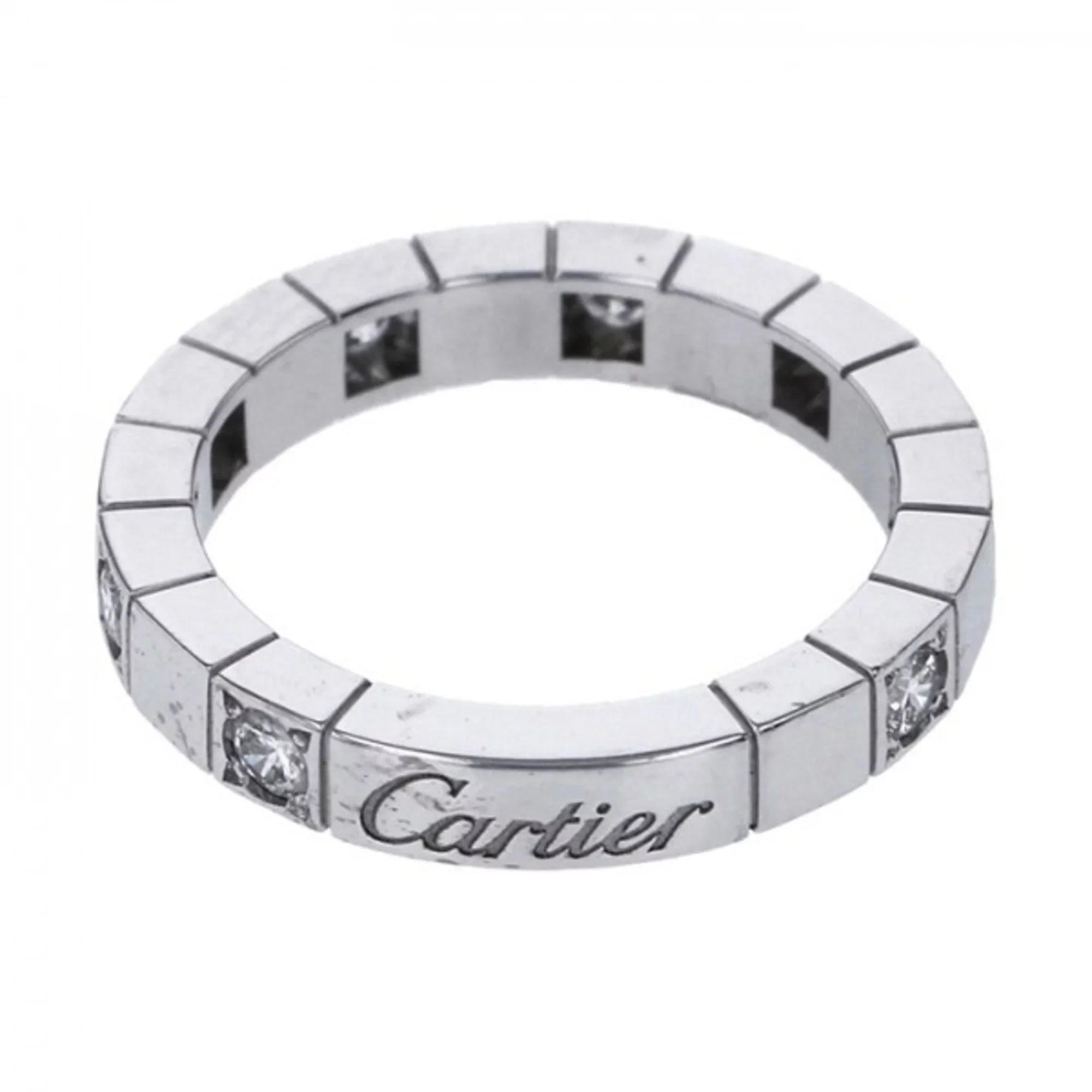 Pre-Owned Cartier Raniere Ring K18WG Ivory Gold (Good)