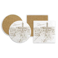 Fontana di Trevi Rome Fontana Landmark Coaster Cup Mug Holder Absorbent Sizetone Cork Base Sizeet