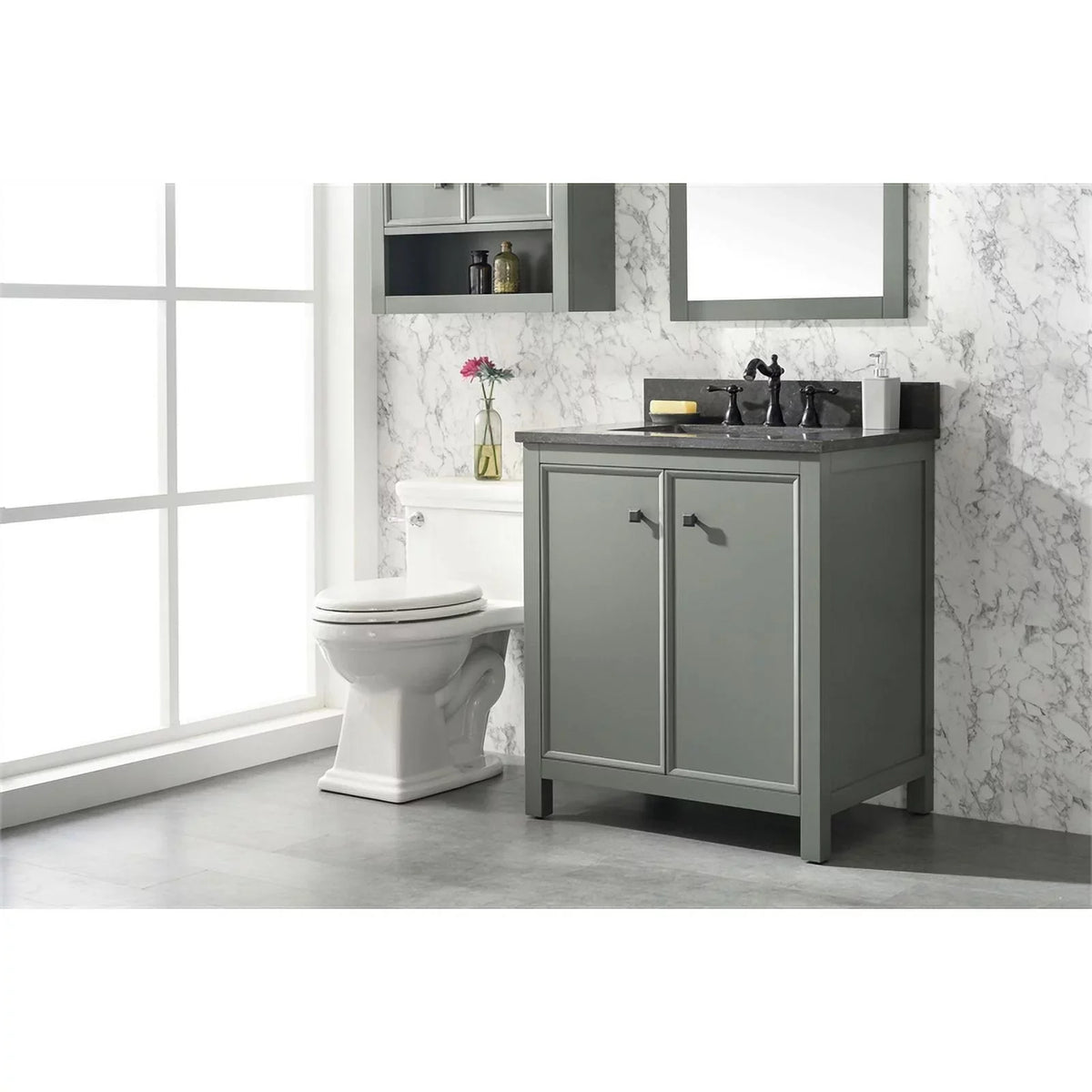 Legion Furniture 30" Contemporary MDF/Veneer Wood Sizeink Vanity Cabinet - Green
