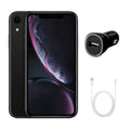 Restored Apple iPhone XR A1984 (Fully Unlocked) 64GB Black w/ Fast Car Charger (Refurbished)