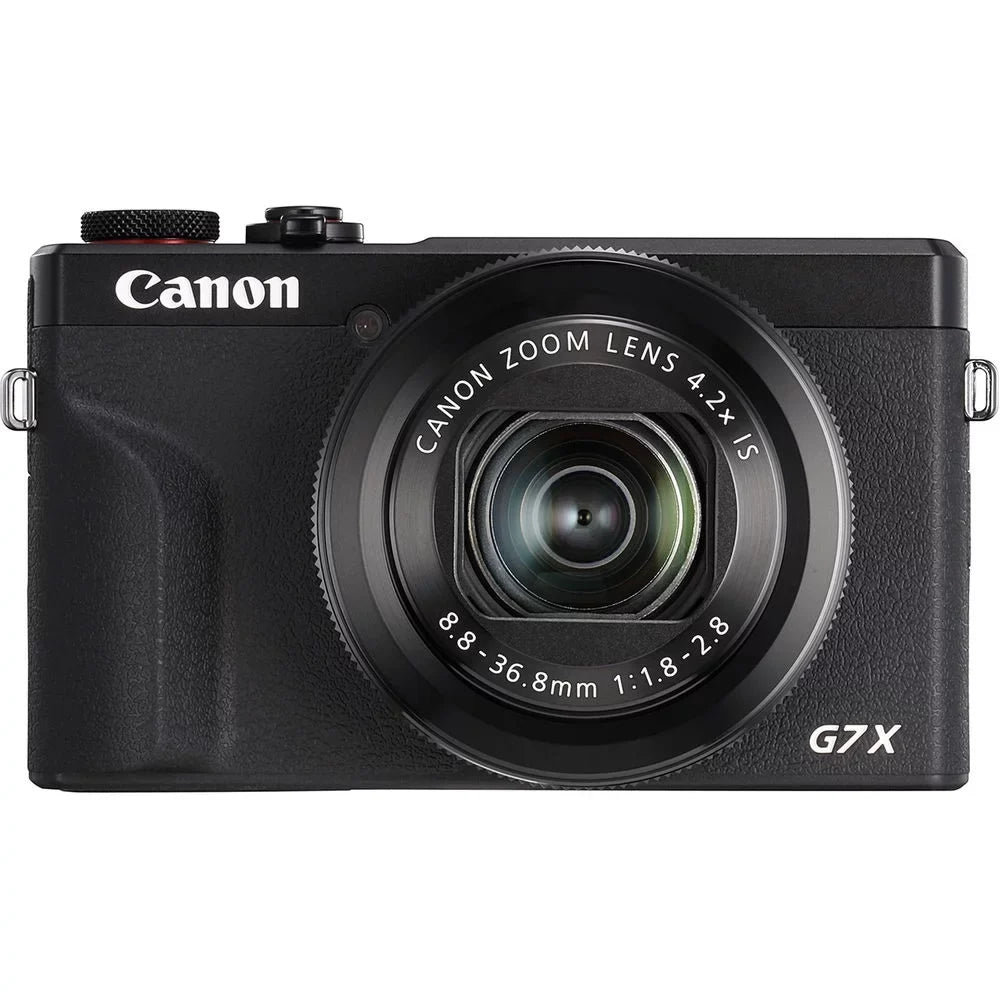 Canon PowerSizehot G7 X Mark III Digital Camera (Black) + Extra Battery + Flash - 64GB Kit