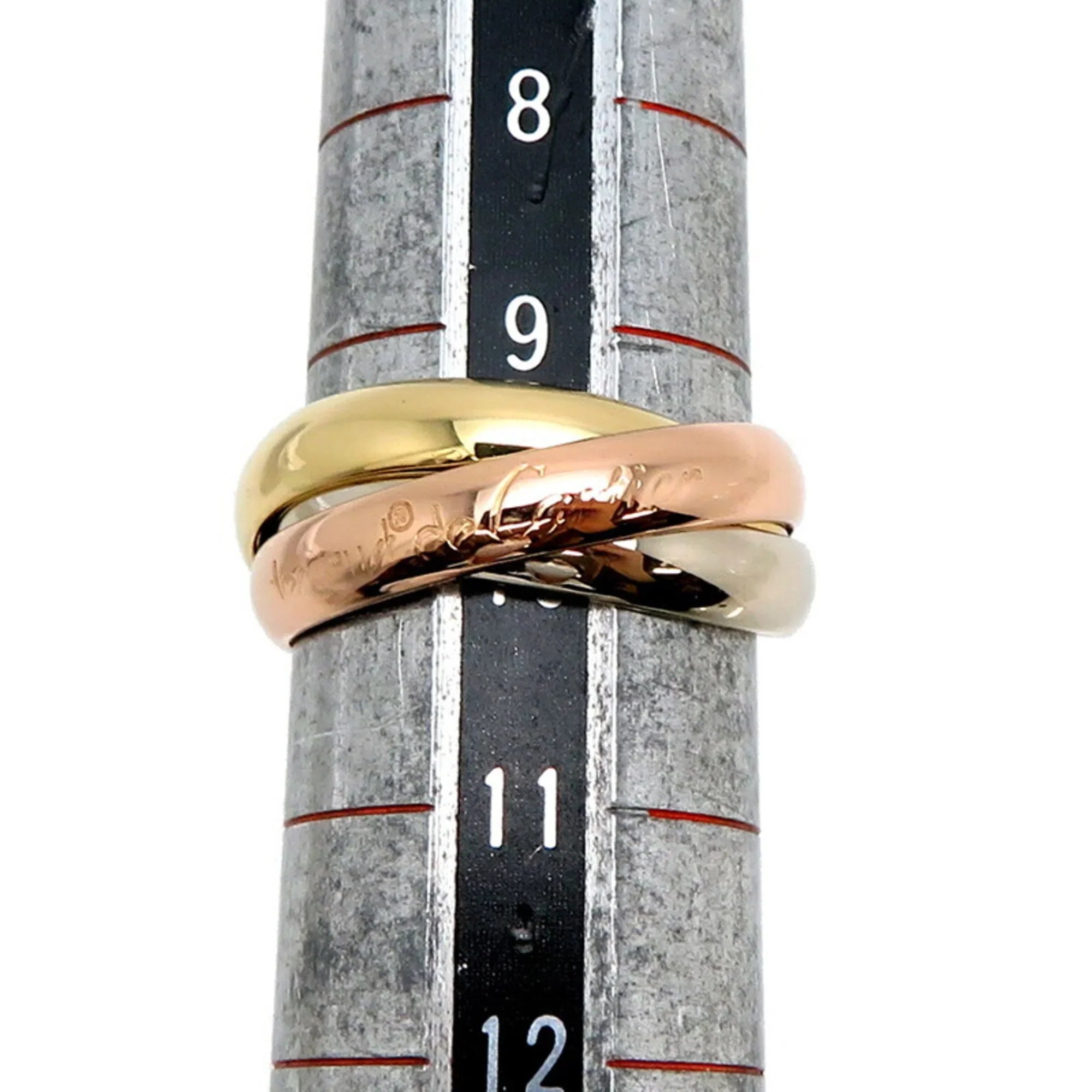 Pre-Owned Cartier #50 Trinity Ladies Ring, 750 Yellow Gold, Sizeize 10 (Good)