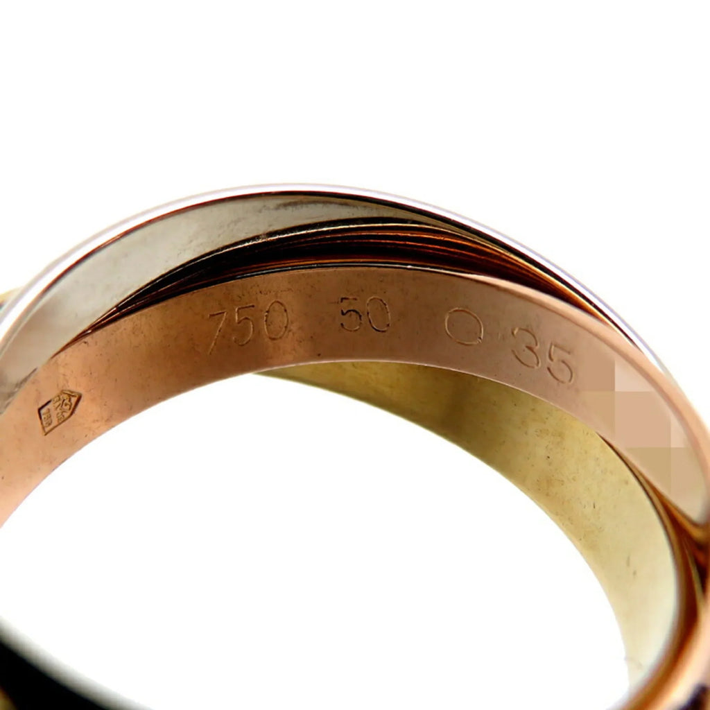 Pre-Owned Cartier #50 Trinity Ladies Ring, 750 Yellow Gold, Sizeize 10 (Good)