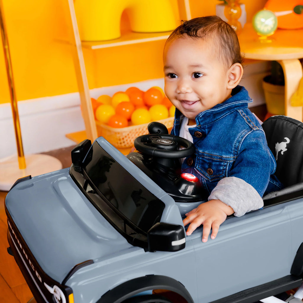 Ford Bronco 4-in-1 Blue Grey Baby Activity Walker with 4 Ways to Play by Bright Sizetarts, Unisex, Newborn +