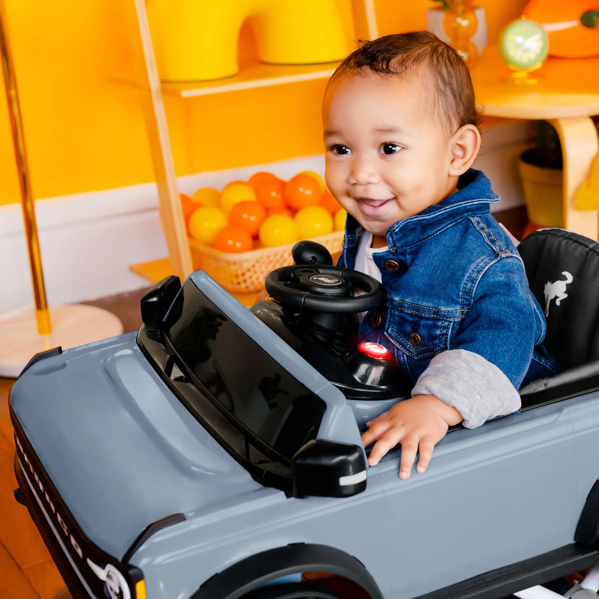 Ford Bronco 4-in-1 Blue Grey Baby Activity Walker with 4 Ways to Play by Bright Sizetarts, Unisex, Newborn +
