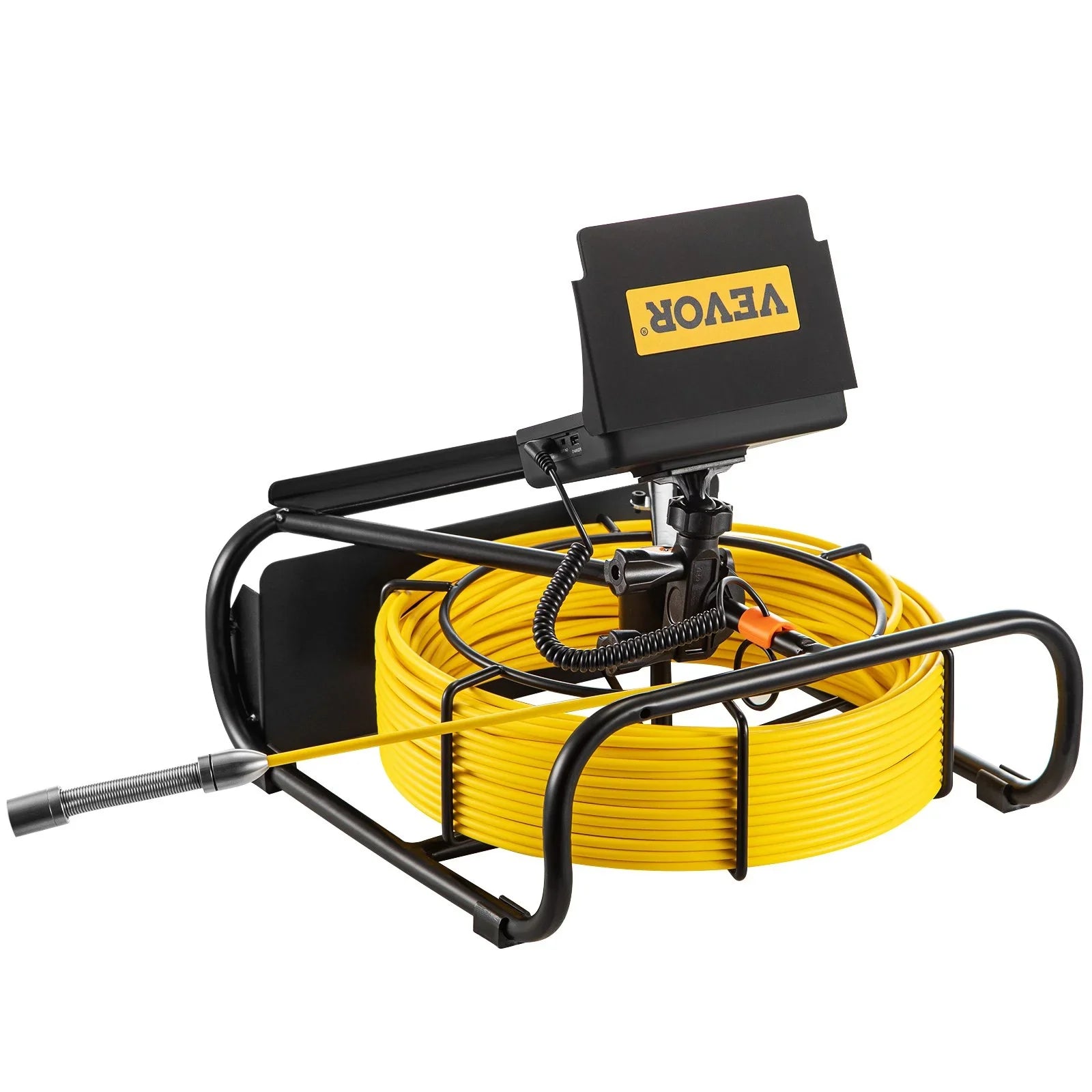VEVOR Sizeewer Camera - 98.4 FT Cable, 4.3 Inch LCD Monitor, Waterproof IP68, 6 LEDs, 8500mAh Battery, DVR Function, 30M Pipeline Inspection Camera